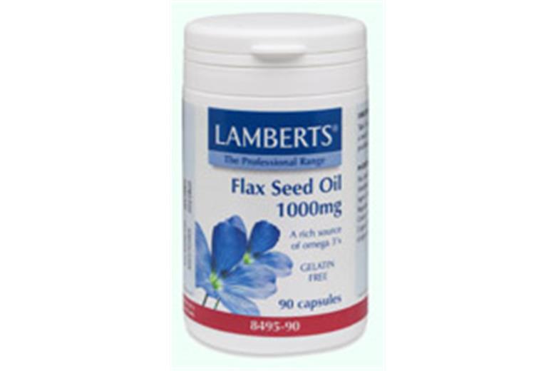 LAMBERTS Flax Seed Oil 1000mg (Ω3+Ω6) 90caps