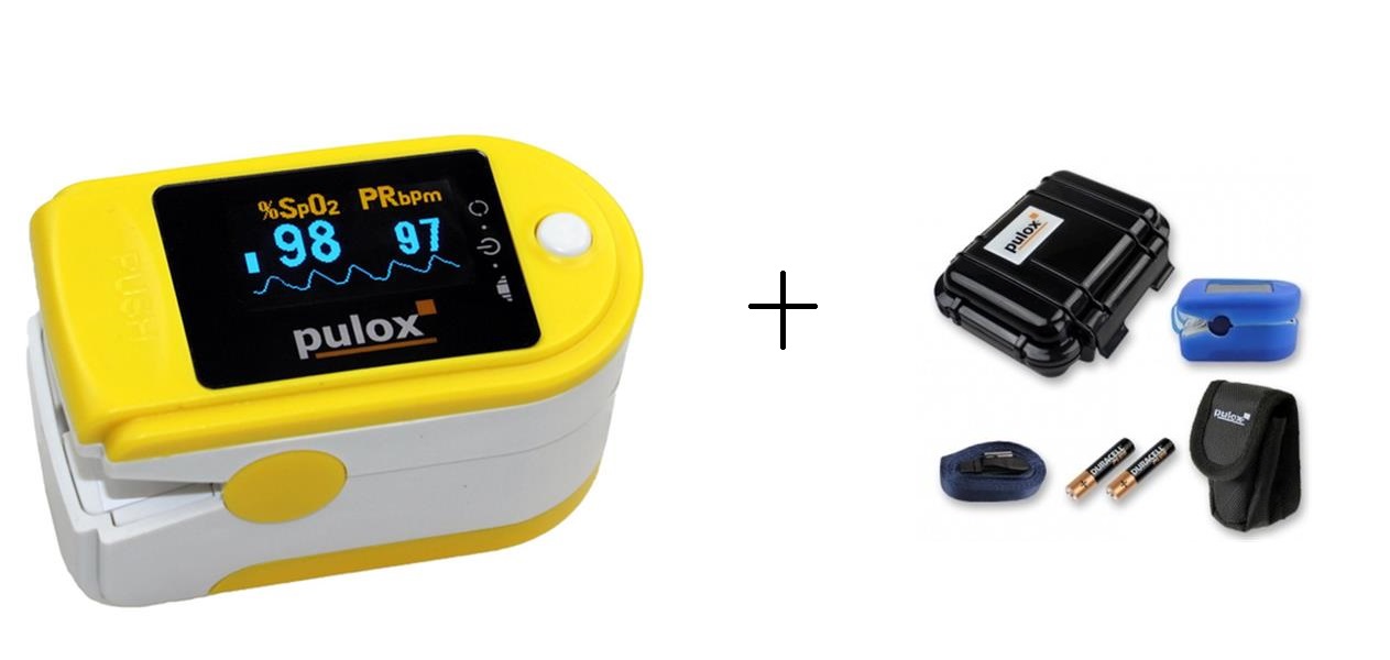 PULOX PO-200 Finger-Pulsoximeter Yellow Set 