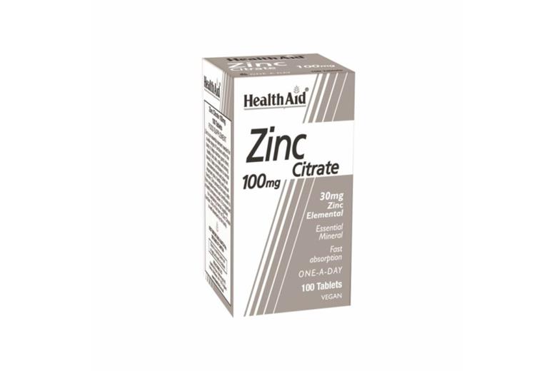 HEALTH AID Zinc Citrate 100mg 100tabs