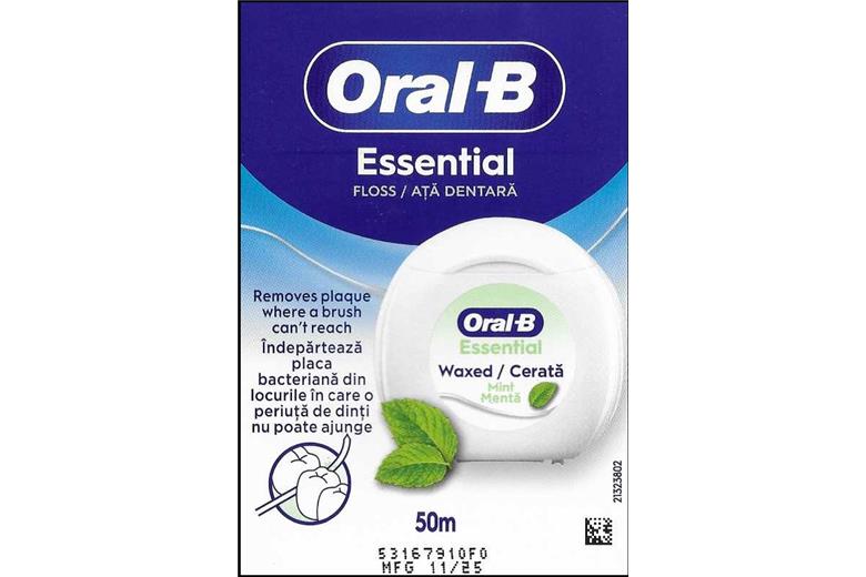 ORAL-B Essential Floss Waxed Mint 50m