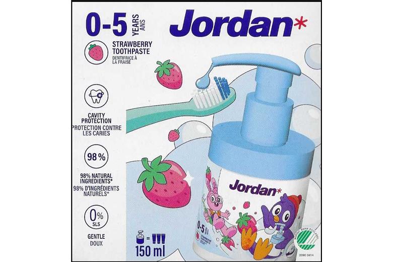 JORDAN Toothpaste Pump 0-5 years 150ml