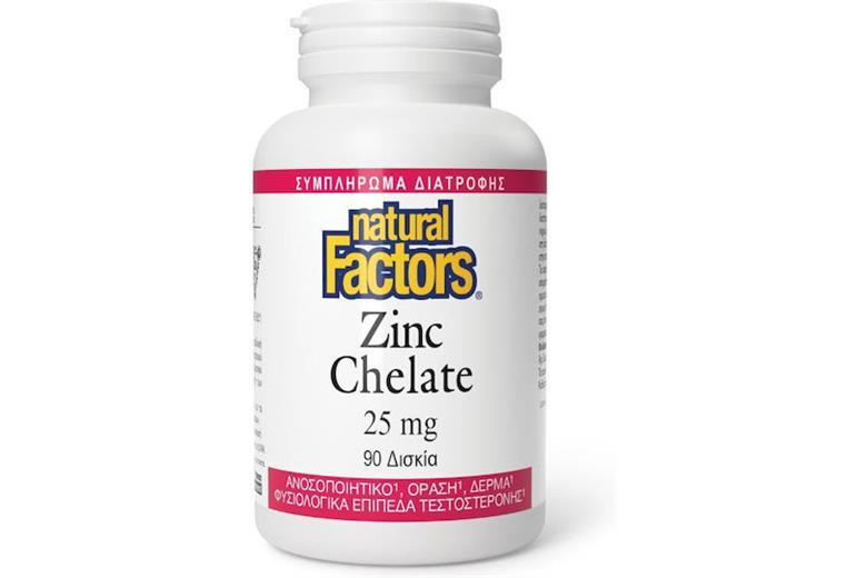 NATURAL FACTORS Zinc Chelate 25mg 90tabs