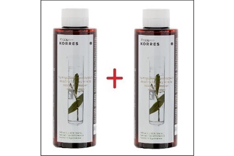 KORRES Σαμπουάν Δάφνη και Echinacea 250ml x2