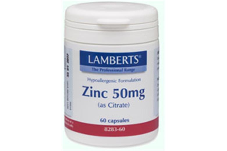 LAMBERTS Zinc 50mg as Citrate 60tabs