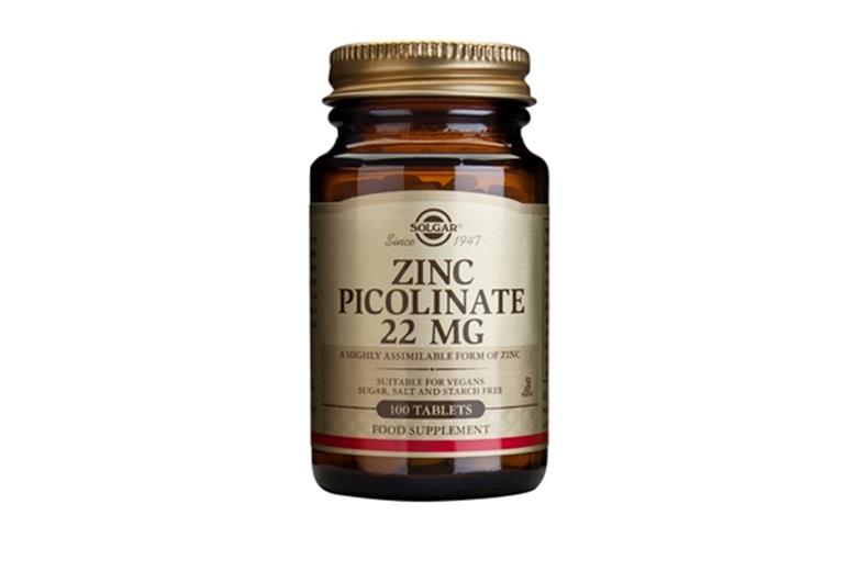 SOLGAR ZINC PICOLINATE 22mg tabs 100s